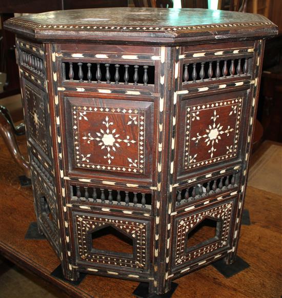 Indian inlaid octagonal table